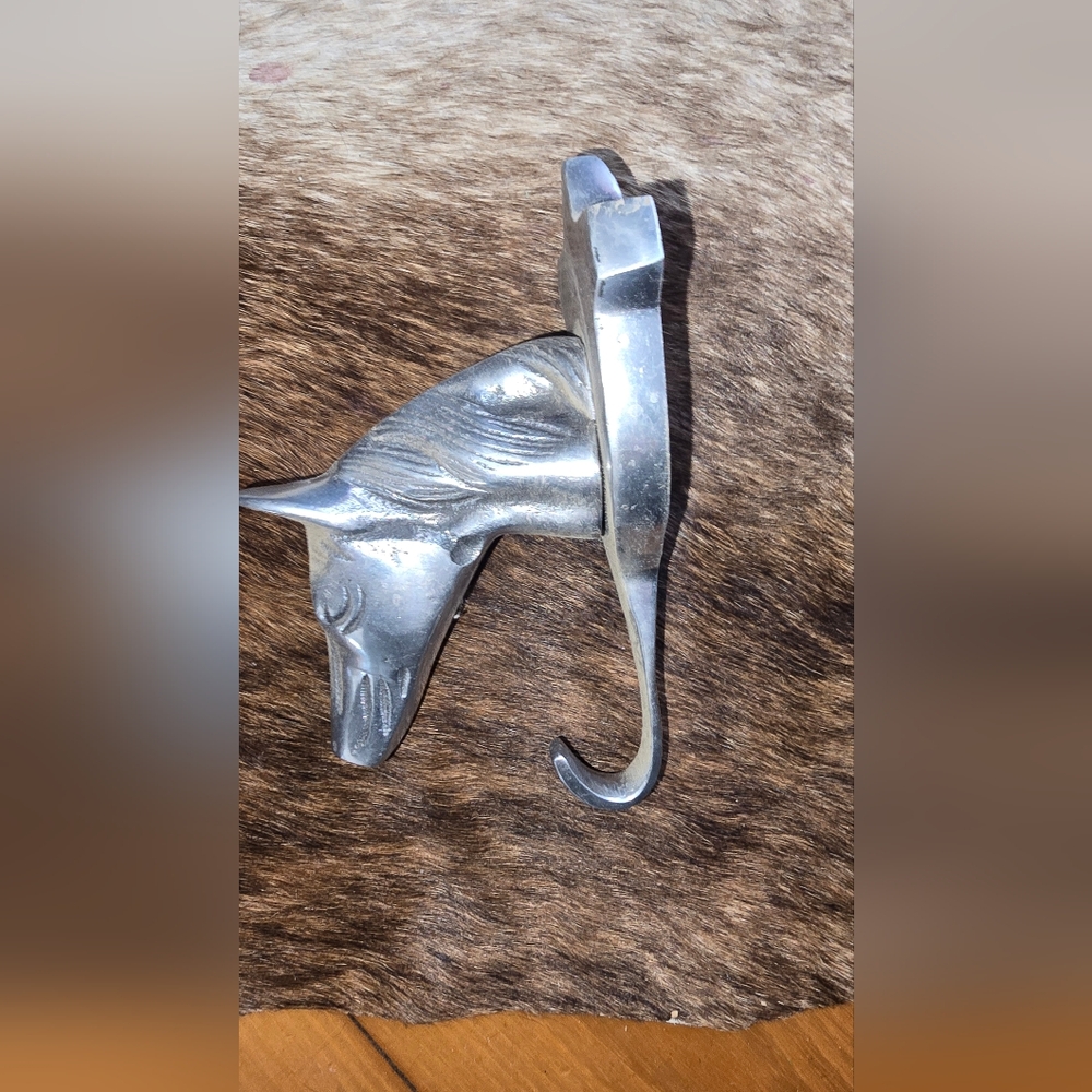 Silver Horse Head Wall Hook